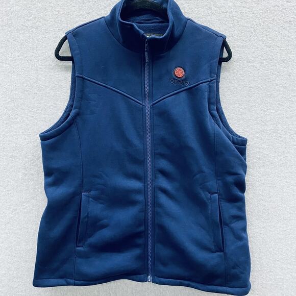 ORORO Heated Vest Womens Large Navy Blue Fleece Lined Battery w USB-C Power Bank - Picture 1 of 13